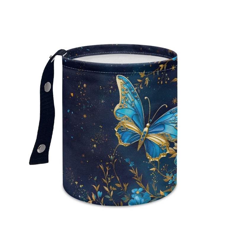 Coș de gunoi auto atârnat, poliester, potrivire universală, imprimare logo personalizabilă, design imprimabil cu model floral