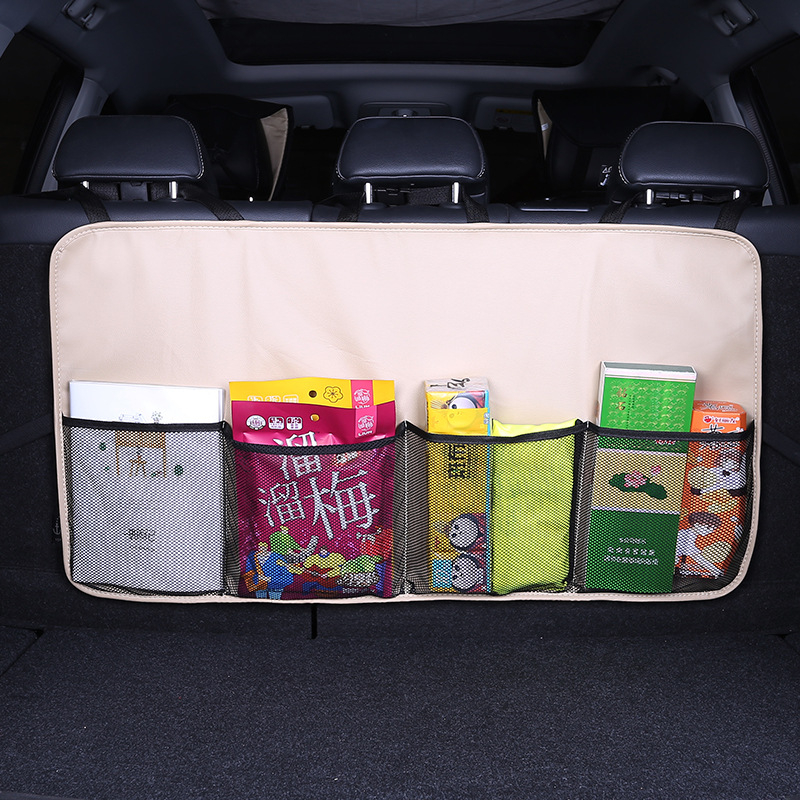 Automobilio bagažinės saugyklos krepšys, oda, didelė talpa, pakabinamasis naudojimo tipas, logotipo atspaudas