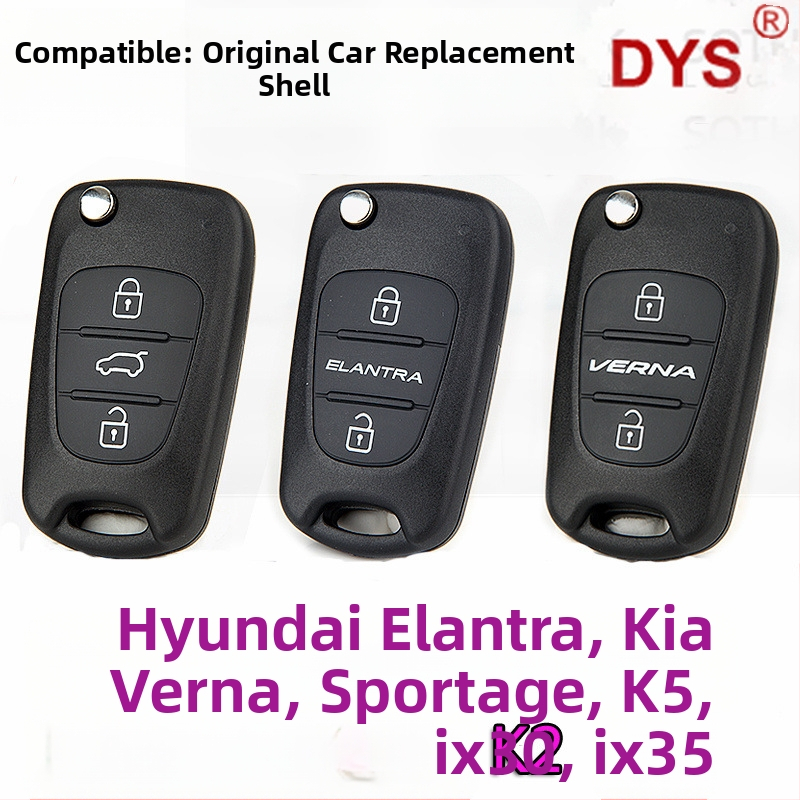 Дистанционен корпус за ключ за модели Hyundai/Kia (i30, ix35, Рена, Соната 8, Лайън Рън, Смарт Рън, K2K5) – ABS корпус, медно острие, персонализирана обработка, модел 01, тегло 1