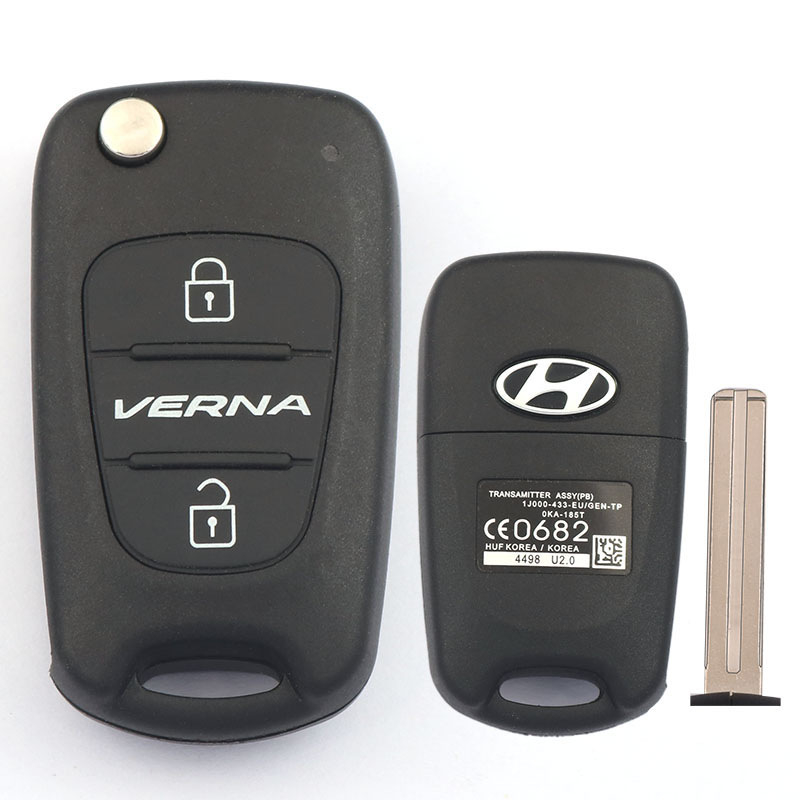 Carcasă de cheie la distanță pentru modelele Hyundai/Kia (i30, ix35, Rena, Sonata 8, Lion Run, Smart Run, K2K5) – carcasă din ABS, lamă de cheie din cupru, procesare personalizabilă, model 01, greutate 1