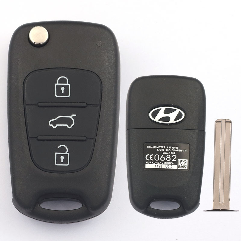 Carcasă de cheie la distanță pentru modelele Hyundai/Kia (i30, ix35, Rena, Sonata 8, Lion Run, Smart Run, K2K5) – carcasă din ABS, lamă de cheie din cupru, procesare personalizabilă, model 01, greutate 1