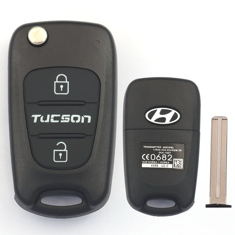 Carcasă de cheie la distanță pentru modelele Hyundai/Kia (i30, ix35, Rena, Sonata 8, Lion Run, Smart Run, K2K5) – carcasă din ABS, lamă de cheie din cupru, procesare personalizabilă, model 01, greutate 1