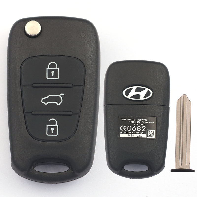 Carcasă de cheie la distanță pentru modelele Hyundai/Kia (i30, ix35, Rena, Sonata 8, Lion Run, Smart Run, K2K5) – carcasă din ABS, lamă de cheie din cupru, procesare personalizabilă, model 01, greutate 1