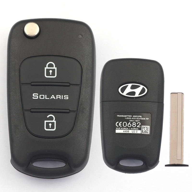 Carcasă de cheie la distanță pentru modelele Hyundai/Kia (i30, ix35, Rena, Sonata 8, Lion Run, Smart Run, K2K5) – carcasă din ABS, lamă de cheie din cupru, procesare personalizabilă, model 01, greutate 1