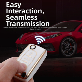 Калъф за ключ Peugeot D11J3, TPU, прост стил, YHC