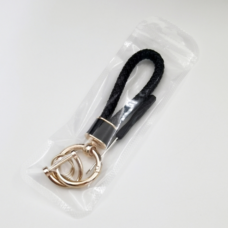 Ключодържател с плетено въже, антиизгубващ дизайн, метал, лек лукс стил, персонализиран за автомобилни ключове и чанти