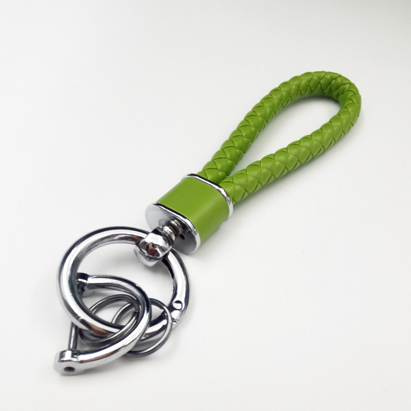 Ключодържател с плетено въже, антиизгубващ дизайн, метал, лек лукс стил, персонализиран за автомобилни ключове и чанти