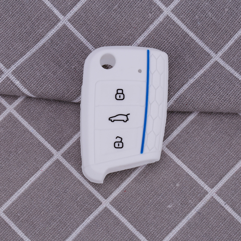 Capac cheie din silicon pentru VW Golf 7 – Margine Honeycomb, Stil simplu, Personalizabil