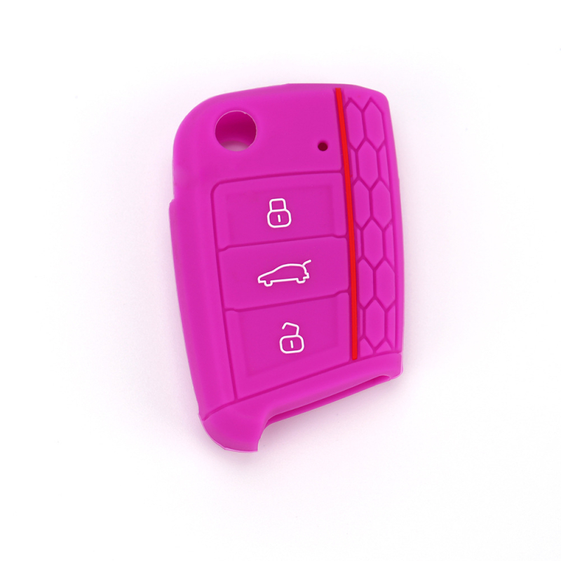 Capac cheie din silicon pentru VW Golf 7 – Margine Honeycomb, Stil simplu, Personalizabil