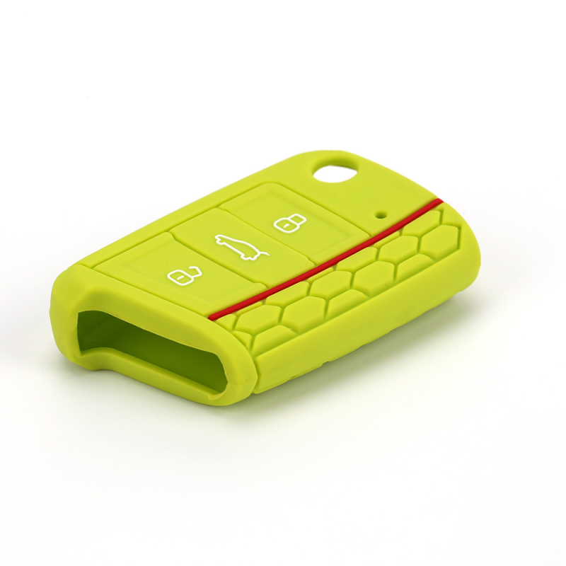 Capac cheie din silicon pentru VW Golf 7 – Margine Honeycomb, Stil simplu, Personalizabil