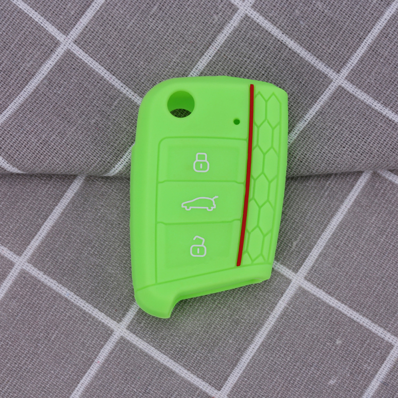 Capac cheie din silicon pentru VW Golf 7 – Margine Honeycomb, Stil simplu, Personalizabil