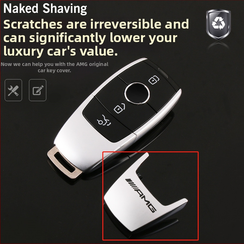 Capac de husă pentru cheie Mercedes-Benz pentru A-, C-, E-, S-class și GLB | material TPU | design simplu