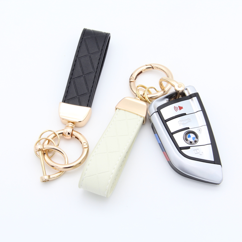 Ключодържател за автомобил, цинкова сплав, диамантено релефен модел, стил лайт лукс, съвместим с Mercedes-Benz, BMW, Audi, Volkswagen