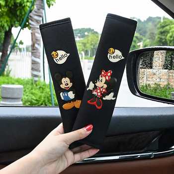 Pernă pentru centura de siguranță din material ice silk, design drăguț cu desene animate, universal pentru toate anotimpurile, accesoriu auto