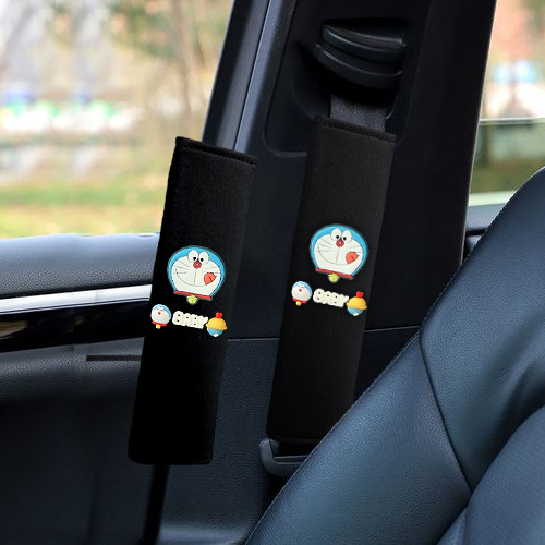 Pernă pentru centura de siguranță din material ice silk, design drăguț cu desene animate, universal pentru toate anotimpurile, accesoriu auto