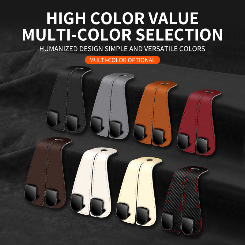 Скрит органайзер за облегалката на задния ред с двойна кука и метални куки — държач за телефон и място за съхранение, материал микрофибърна кожа + ABS