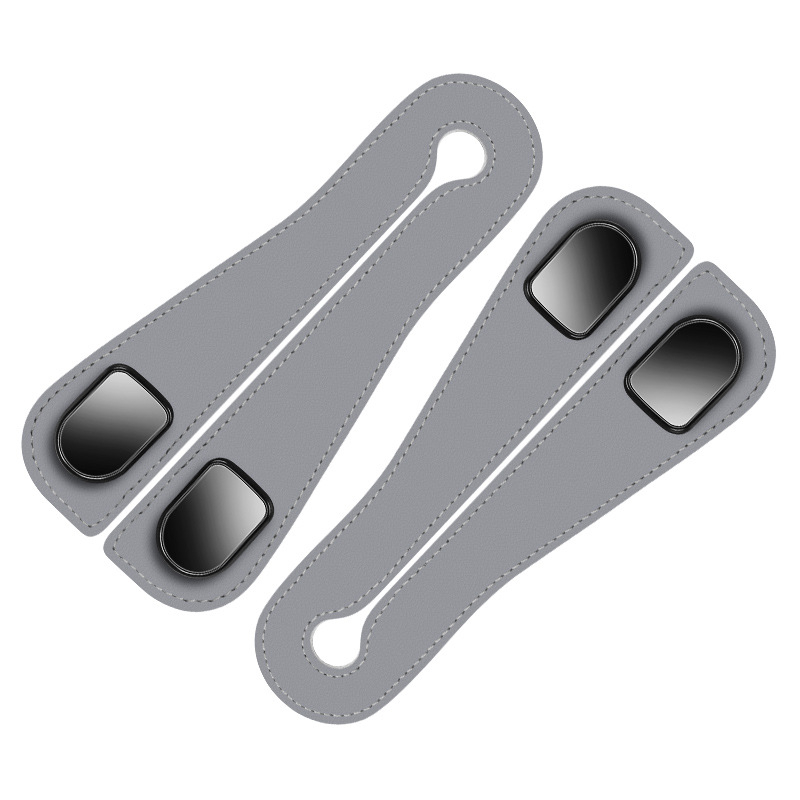 Скрит органайзер за облегалката на задния ред с двойна кука и метални куки — държач за телефон и място за съхранение, материал микрофибърна кожа + ABS