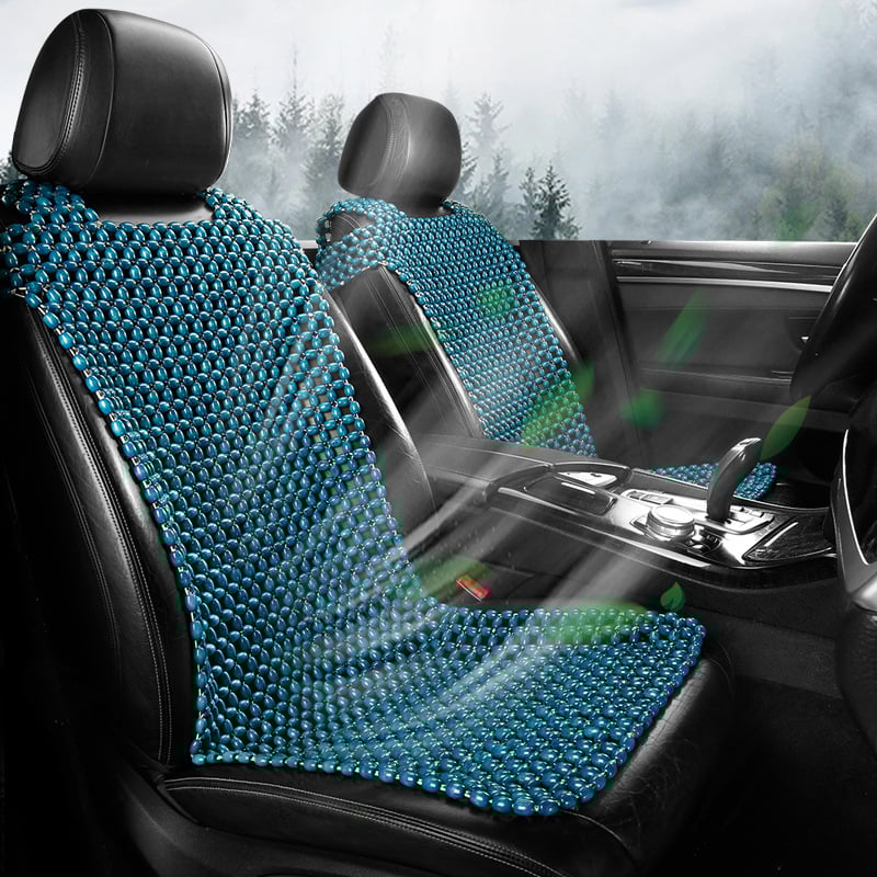 Автомобилен седалков възглавник с дървени мъни — комплект от 3 броя, дървен пълнеж, марка 007