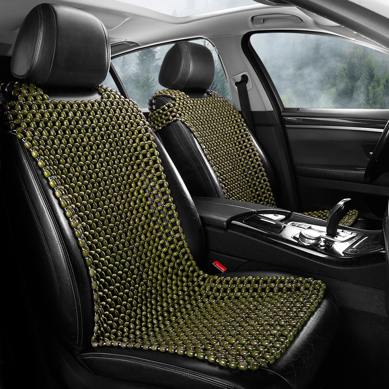 Automašīnas sēdvieta spilvens ar koka pērlēm — 3gab komplekts, pildījums no koka, zīmols 007