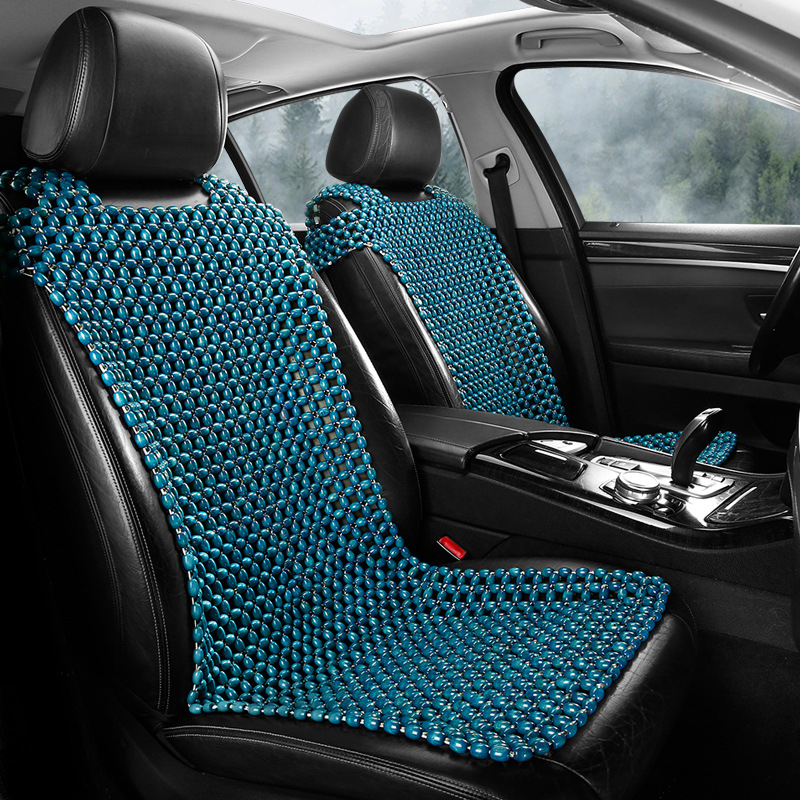 Automašīnas sēdvieta spilvens ar koka pērlēm — 3gab komplekts, pildījums no koka, zīmols 007