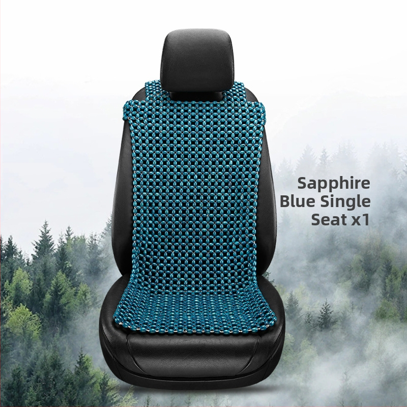 Automašīnas sēdvieta spilvens ar koka pērlēm — 3gab komplekts, pildījums no koka, zīmols 007