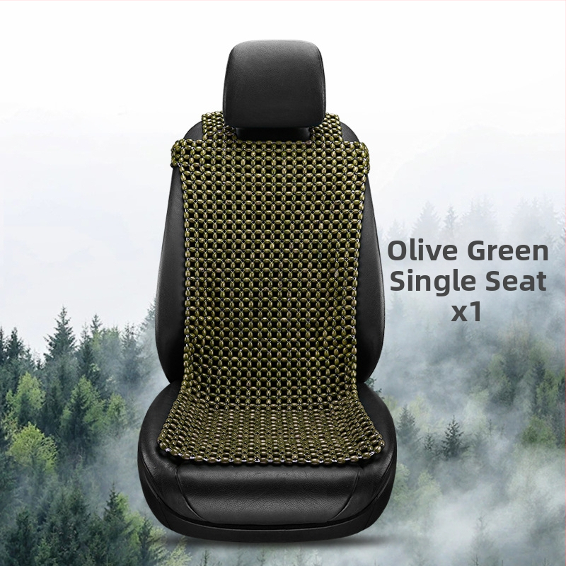 Automašīnas sēdvieta spilvens ar koka pērlēm — 3gab komplekts, pildījums no koka, zīmols 007