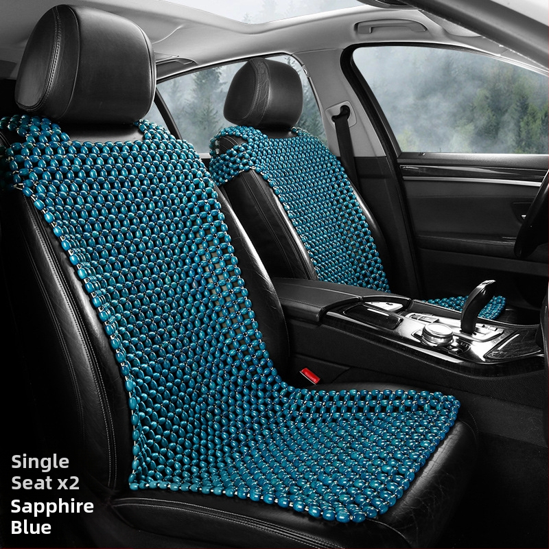 Automašīnas sēdvieta spilvens ar koka pērlēm — 3gab komplekts, pildījums no koka, zīmols 007