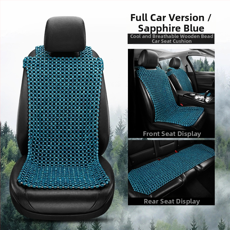 Automašīnas sēdvieta spilvens ar koka pērlēm — 3gab komplekts, pildījums no koka, zīmols 007