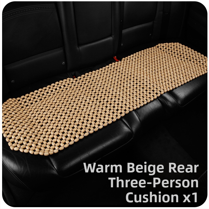 Automašīnas sēdvieta spilvens ar koka pērlēm — 3gab komplekts, pildījums no koka, zīmols 007