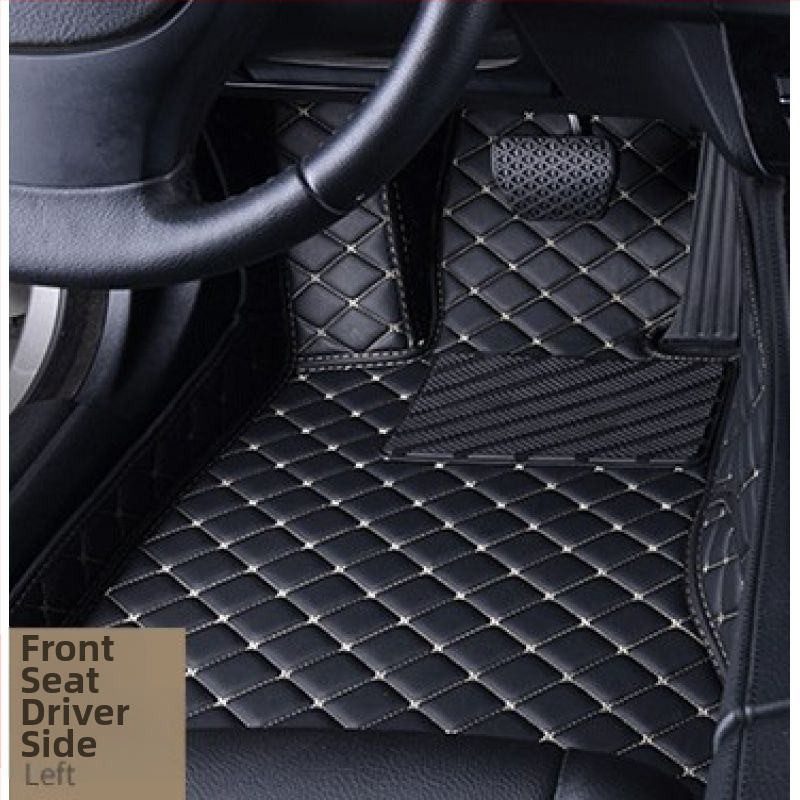 Ādas automašīnas grīdas paklājs vadītājam, ar drukātu logotipu, Peugeot 301