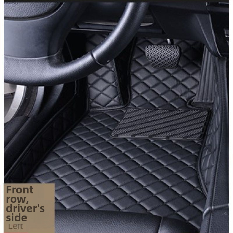 Ādas automašīnas grīdas paklājs vadītājam, ar drukātu logotipu, Peugeot 301