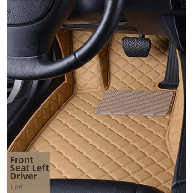 Ādas automašīnas grīdas paklājs vadītājam, ar drukātu logotipu, Peugeot 301