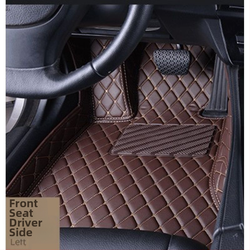 Ādas automašīnas grīdas paklājs vadītājam, ar drukātu logotipu, Peugeot 301