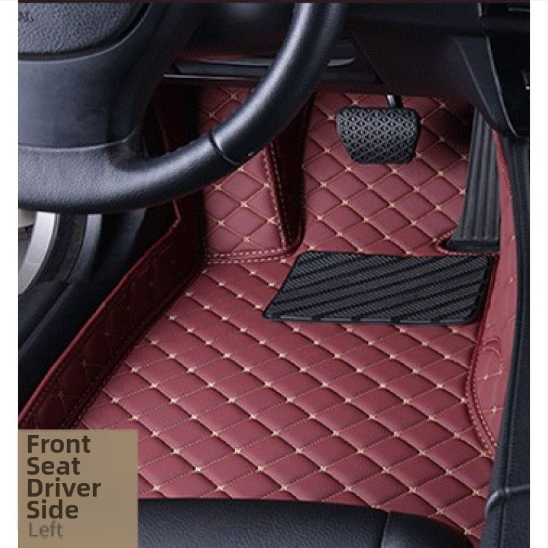 Ādas automašīnas grīdas paklājs vadītājam, ar drukātu logotipu, Peugeot 301