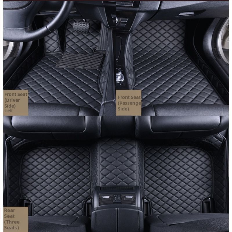 Ādas automašīnas grīdas paklājs vadītājam, ar drukātu logotipu, Peugeot 301