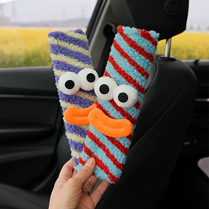Auto drošības jostas plecu pārsegs ar motīvu Little Monster; Materiāls: audums; Zīmols: Flower rainy night; Izcelsme: Citas; Apstrāde un personalizēšana: Bez personalizācijas