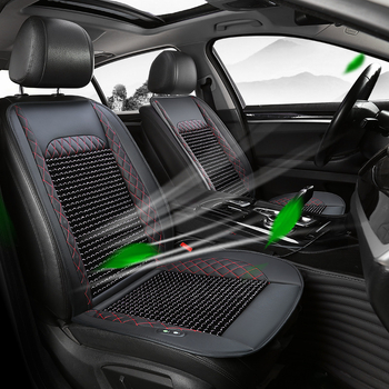 Szellőző autóülés párna fa gyöngyökkel – töltet: szivacs, Zhen Dian, nyár, szellőzés, felület: fa