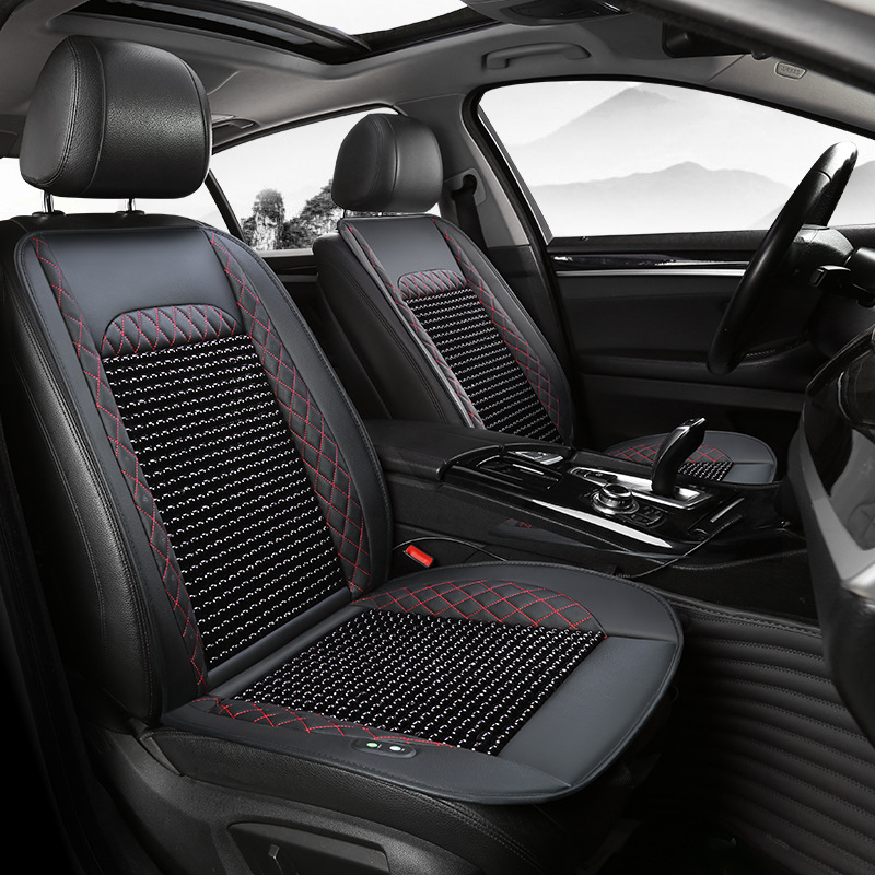 Szellőző autóülés párna fa gyöngyökkel – töltet: szivacs, Zhen Dian, nyár, szellőzés, felület: fa