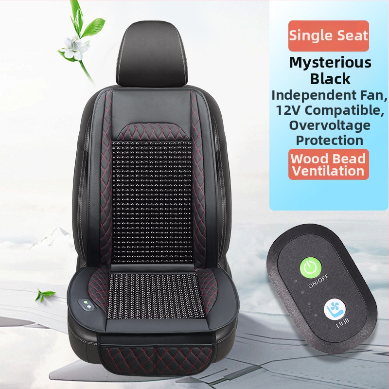 Szellőző autóülés párna fa gyöngyökkel – töltet: szivacs, Zhen Dian, nyár, szellőzés, felület: fa