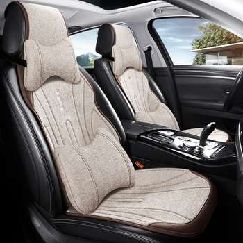 Автомобилна ленена дишаща седалкова възглавница за зима, модерен силует за шофьорската седалка, полупокрита и удобна; Материал: влакна; Пълнеж: без пълнеж; Поддържа смесени партиди; MOQ: 1