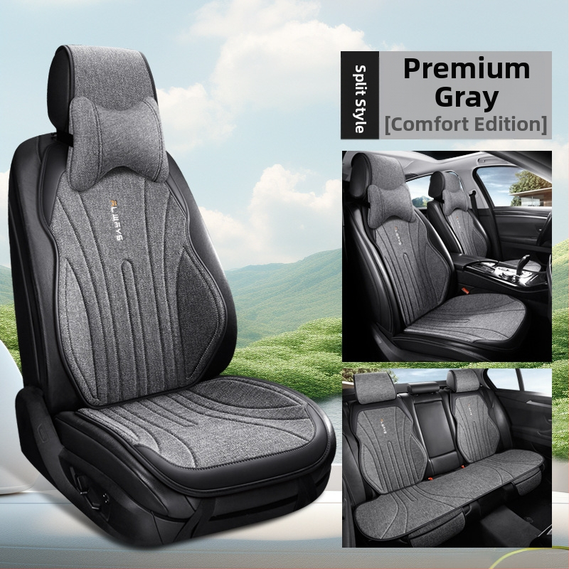 Автомобилна ленена дишаща седалкова възглавница за зима, модерен силует за шофьорската седалка, полупокрита и удобна; Материал: влакна; Пълнеж: без пълнеж; Поддържа смесени партиди; MOQ: 1