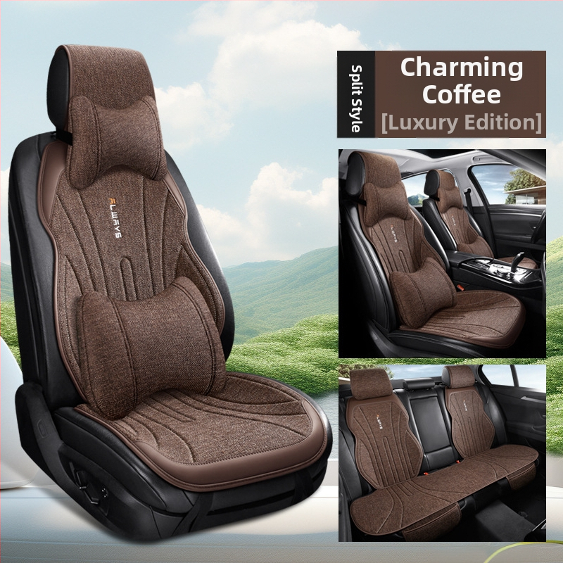 Автомобилна ленена дишаща седалкова възглавница за зима, модерен силует за шофьорската седалка, полупокрита и удобна; Материал: влакна; Пълнеж: без пълнеж; Поддържа смесени партиди; MOQ: 1