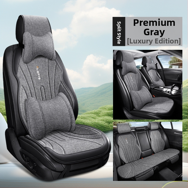 Автомобилна ленена дишаща седалкова възглавница за зима, модерен силует за шофьорската седалка, полупокрита и удобна; Материал: влакна; Пълнеж: без пълнеж; Поддържа смесени партиди; MOQ: 1