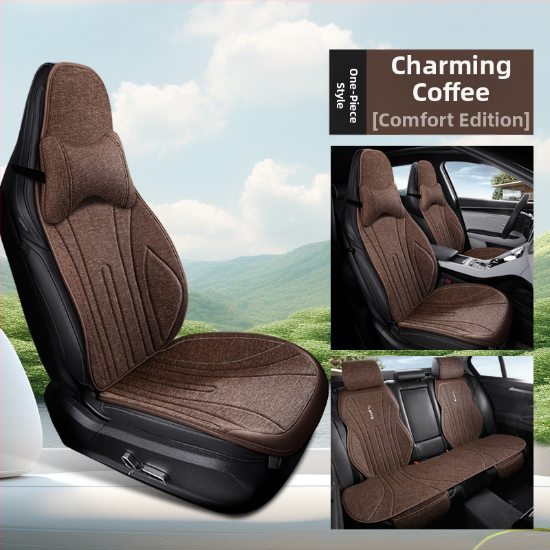 Автомобилна ленена дишаща седалкова възглавница за зима, модерен силует за шофьорската седалка, полупокрита и удобна; Материал: влакна; Пълнеж: без пълнеж; Поддържа смесени партиди; MOQ: 1