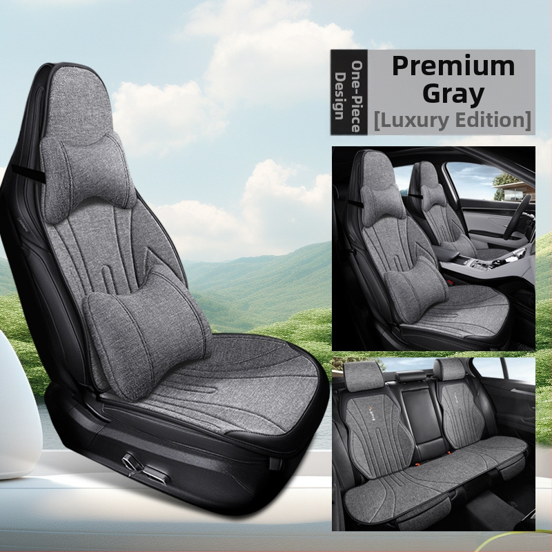 Автомобилна ленена дишаща седалкова възглавница за зима, модерен силует за шофьорската седалка, полупокрита и удобна; Материал: влакна; Пълнеж: без пълнеж; Поддържа смесени партиди; MOQ: 1