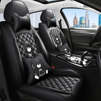 Κάλυμμα καθίσματος αυτοκινήτου με πλήρες περίβλημα, στυλ καρτούν, PU δέρμα, γέμισμα συνθετικών ινών, μάρκα Xin Meng De, τεσσάρων εποχών