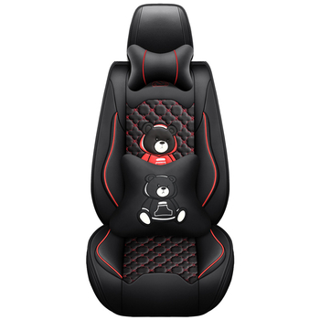 Κάλυμμα καθίσματος αυτοκινήτου με πλήρες περίβλημα, στυλ καρτούν, PU δέρμα, γέμισμα συνθετικών ινών, μάρκα Xin Meng De, τεσσάρων εποχών