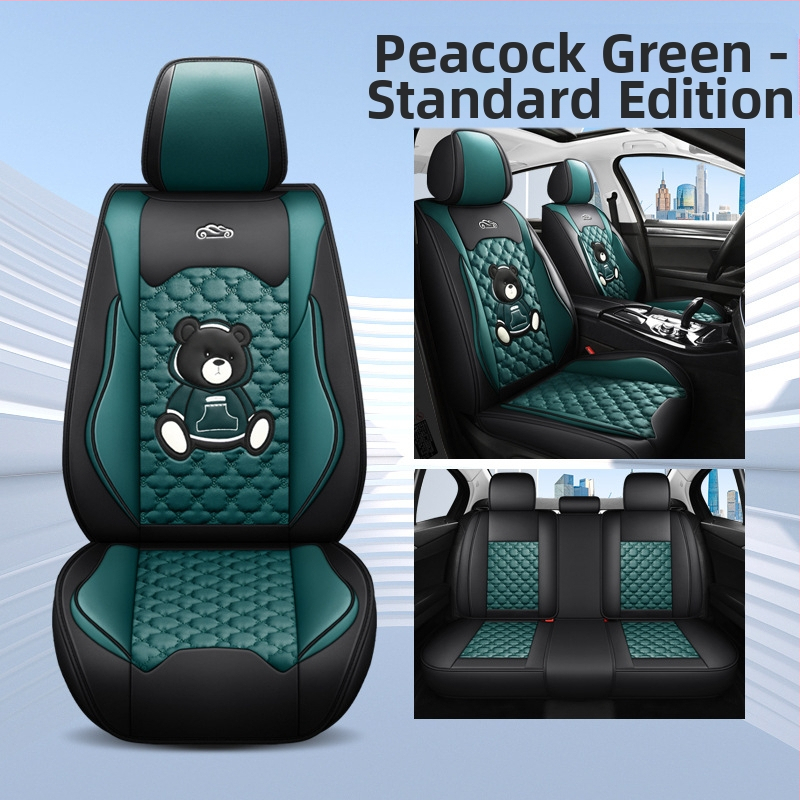 Teljes körű autóülésvédő, rajzfilm-szerű stílus, PU bőr, töltet szintetikus rostokból, Xin Meng De, négy évszakos használatra