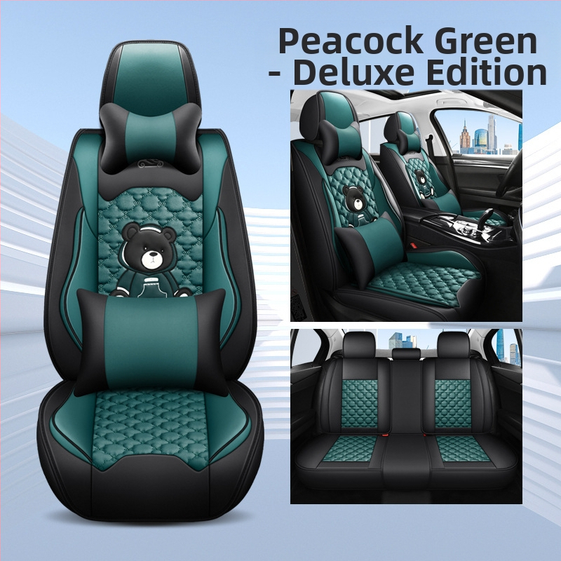 Teljes körű autóülésvédő, rajzfilm-szerű stílus, PU bőr, töltet szintetikus rostokból, Xin Meng De, négy évszakos használatra
