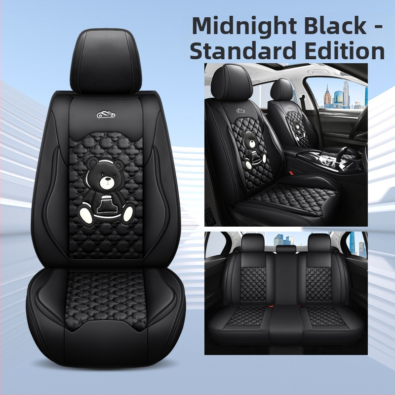 Teljes körű autóülésvédő, rajzfilm-szerű stílus, PU bőr, töltet szintetikus rostokból, Xin Meng De, négy évszakos használatra